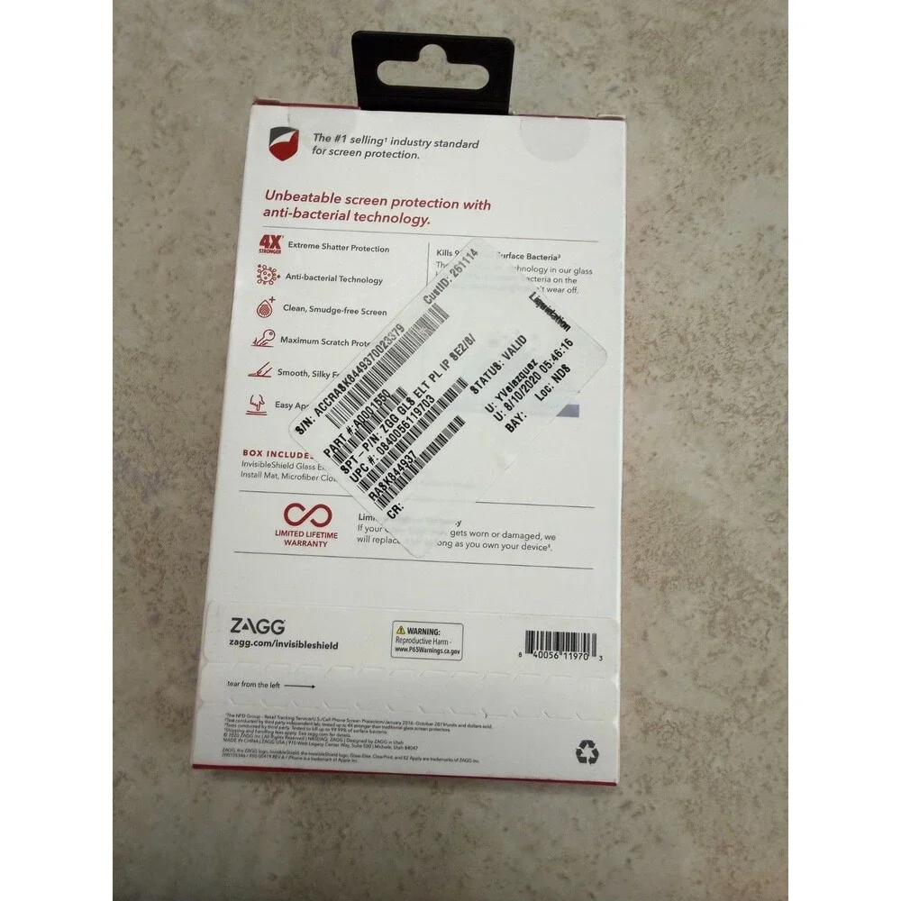 Invisible Shield Glass Elite+ for iPhones SE 2022/SE 2020/8/7/6S/6